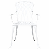 Sedia da Giardino 2 pcs Bianco 55 x 56.5 x 91cm Alluminio 42002400