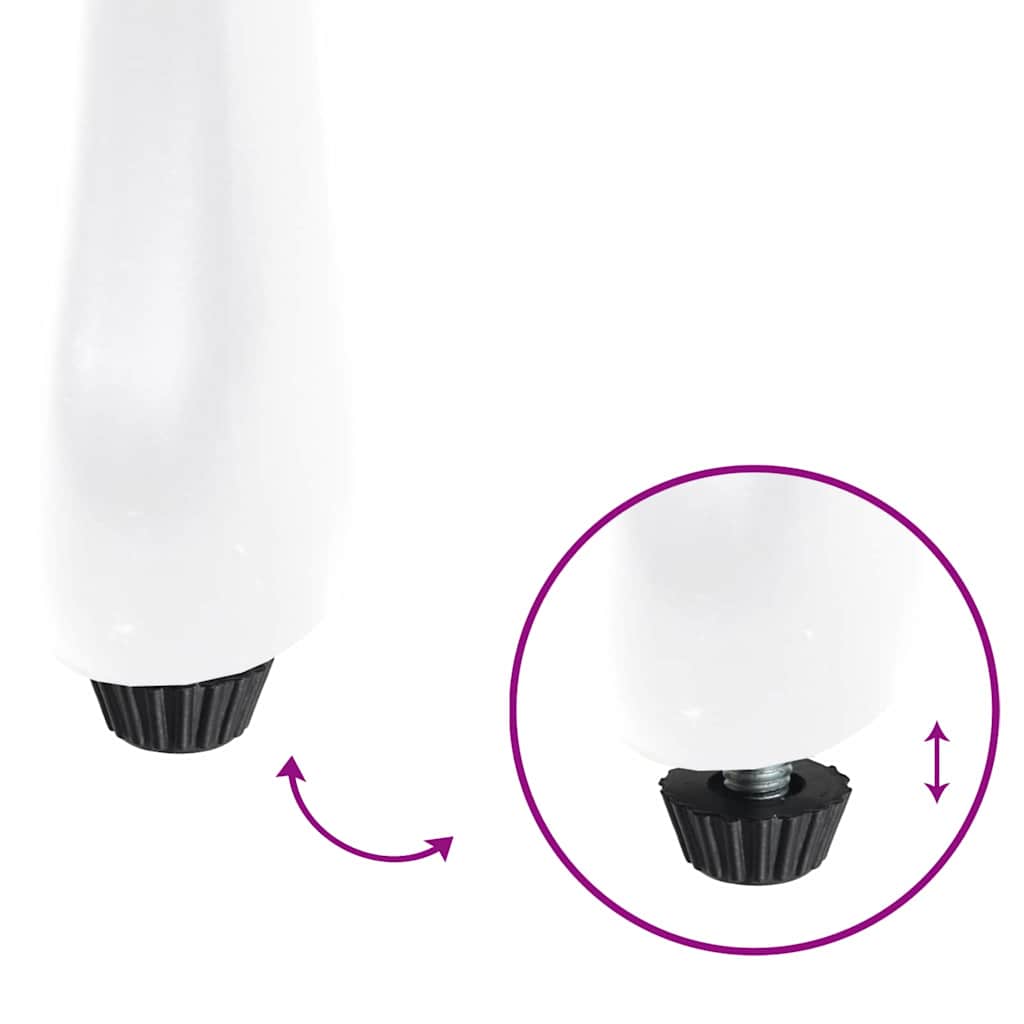 Sedia da Giardino 2 pcs Bianco 55 x 56.5 x 91cm Alluminio 42002400