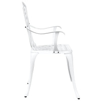Sedia da Giardino 2 pcs Bianco 55 x 56.5 x 91cm Alluminio 42002400