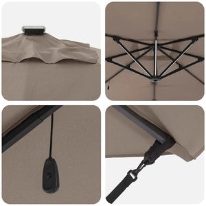 Ombrellone Talpa 286 x 285 x 270 cm Alluminio 42003322