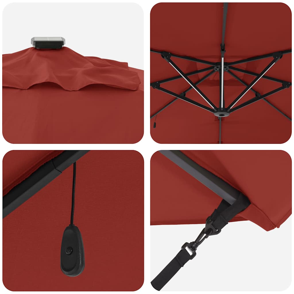 Ombrellone Terracotta 286 x 285 x 270 cm Alluminio 42003326