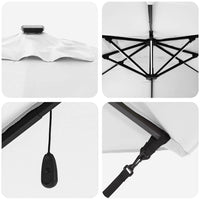 Parasol Roma a braccio Beige e Nero 352 x 251 x 265 cm 42003327