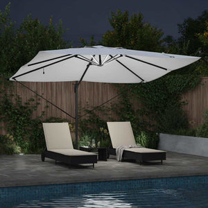 Parasol Roma a braccio Beige e Nero 352 x 251 x 265 cm 42003327