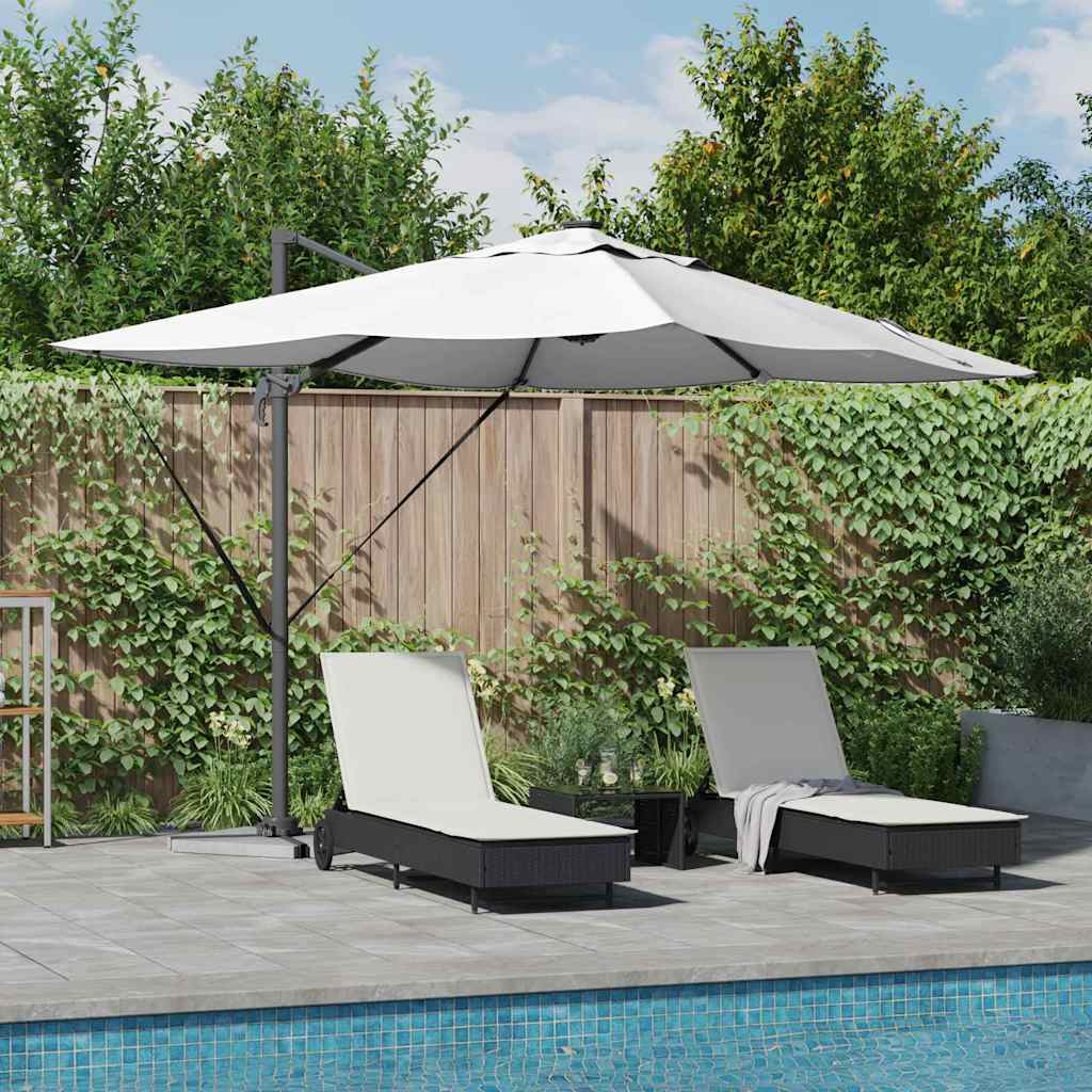 Parasol Roma a braccio Beige e Nero 352 x 251 x 265 cm 42003327