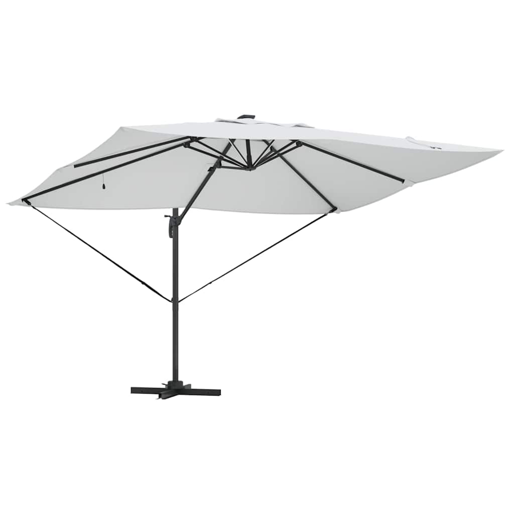 Parasol Roma a braccio Beige e Nero 352 x 251 x 265 cm 42003327