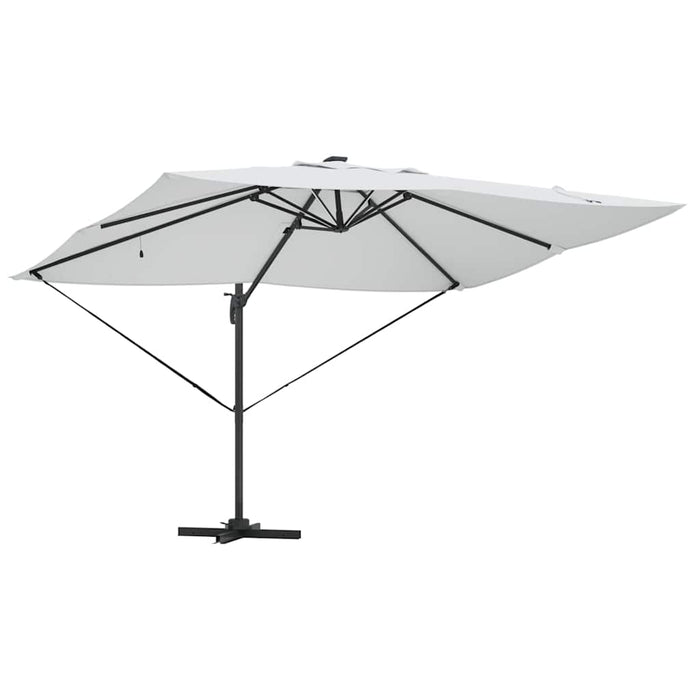 Parasol Roma a braccio Beige e Nero 352 x 251 x 265 cm 42003327