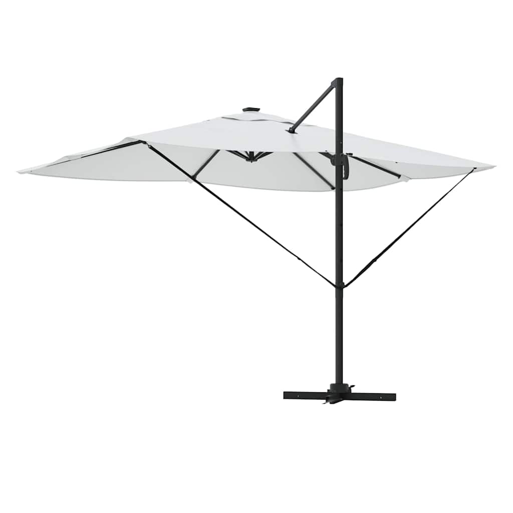 Parasol Roma a braccio Beige e Nero 352 x 251 x 265 cm 42003327
