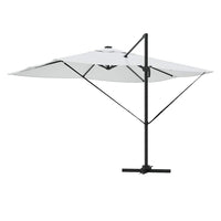 Parasol Roma a braccio Beige e Nero 352 x 251 x 265 cm 42003327