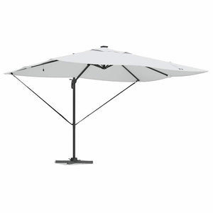 Parasol Roma a braccio Beige e Nero 352 x 251 x 265 cm 42003327