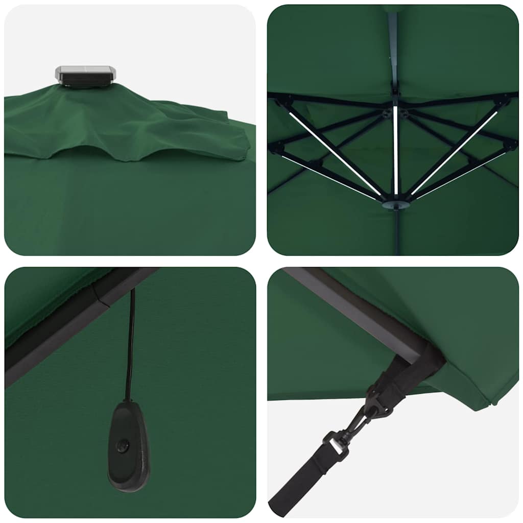 Parasol Roma a braccio Verde e Nero 352 x 251 x 265 cm 42003328