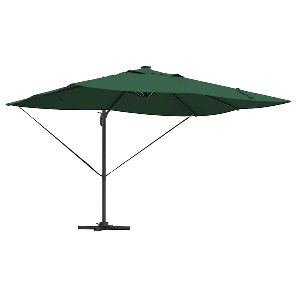 Parasol Roma a braccio Verde e Nero 352 x 251 x 265 cm 42003328