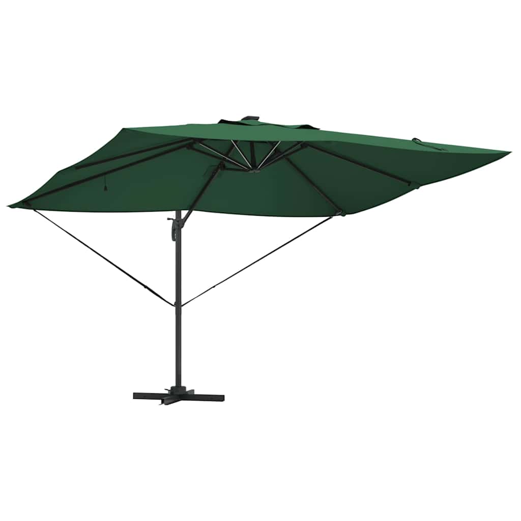 Parasol Roma a braccio Verde e Nero 352 x 251 x 265 cm 42003328