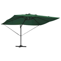Parasol Roma a braccio Verde e Nero 352 x 251 x 265 cm 42003328