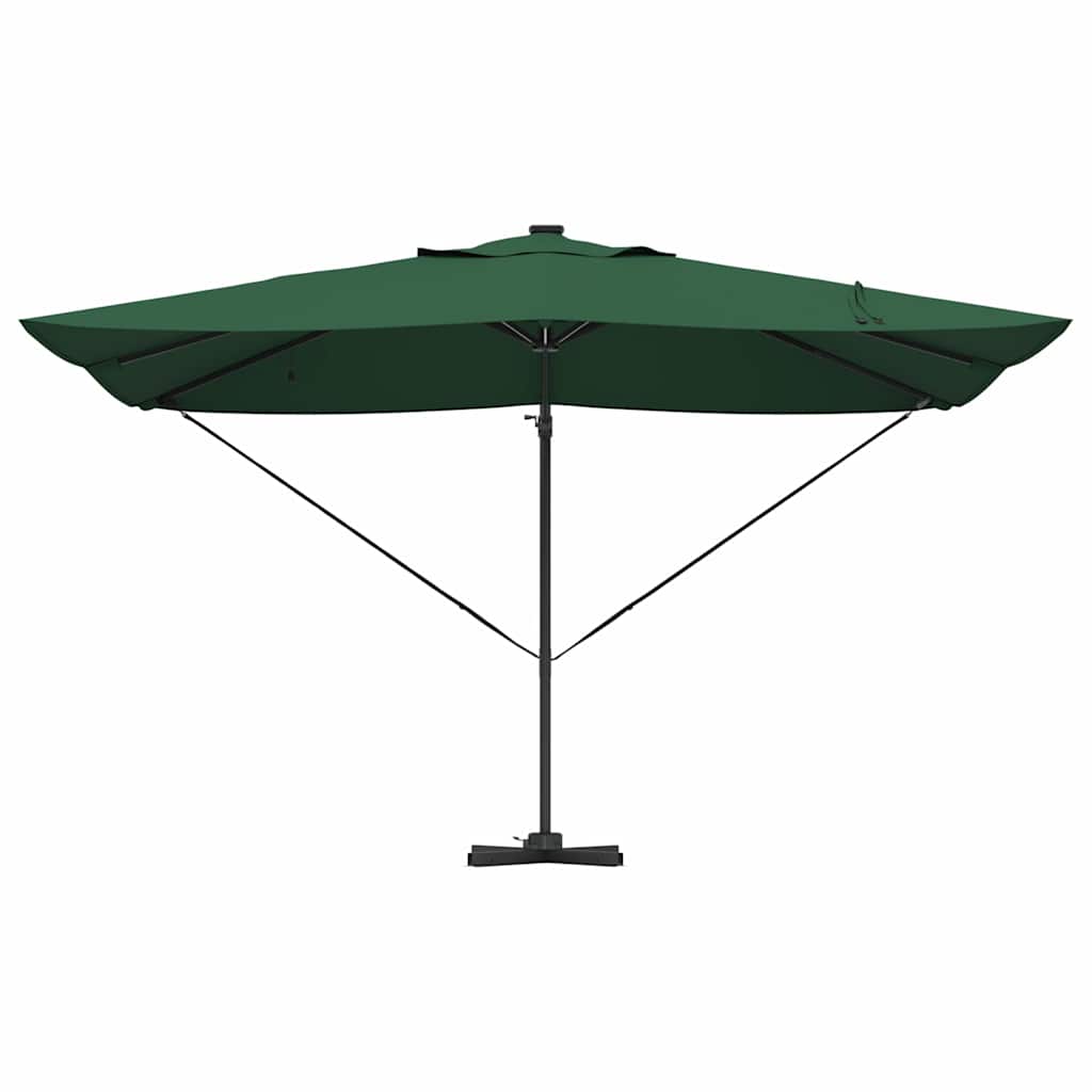 Parasol Roma a braccio Verde e Nero 352 x 251 x 265 cm 42003328