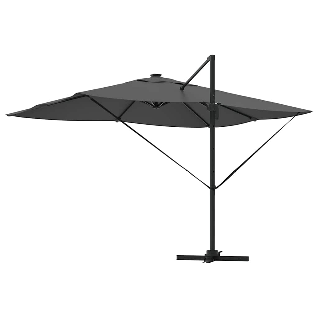 Parasol Roma a braccio Antracite e Nero 352 x 251 x 265 cm 42003329