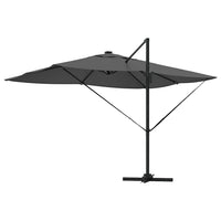 Parasol Roma a braccio Antracite e Nero 352 x 251 x 265 cm 42003329