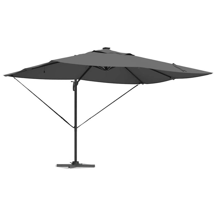Parasol Roma a braccio Antracite e Nero 352 x 251 x 265 cm 42003329