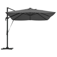 Parasol Roma a braccio Antracite e Nero 352 x 251 x 265 cm 42003329