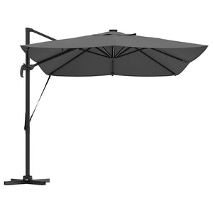 Parasol Roma a braccio Antracite e Nero 352 x 251 x 265 cm 42003329