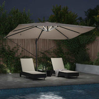 Parasol Roma a braccio Tortora e Nero 352 x 251 x 265 cm 42003330