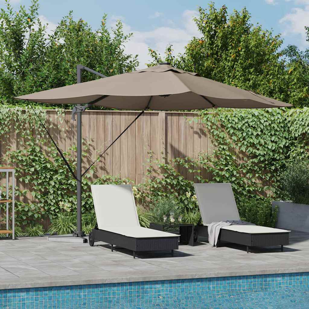 Parasol Roma a braccio Tortora e Nero 352 x 251 x 265 cm 42003330