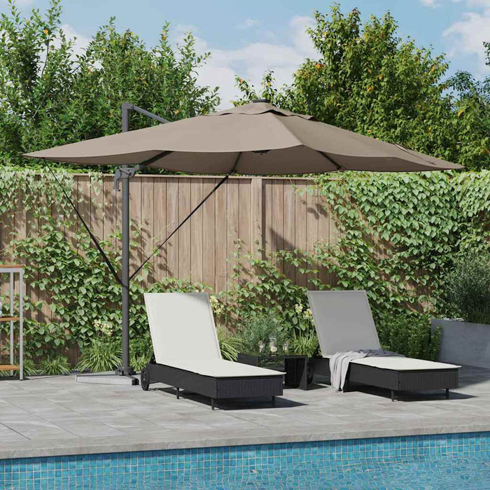 Parasol Roma a braccio Tortora e Nero 352 x 251 x 265 cm 42003330