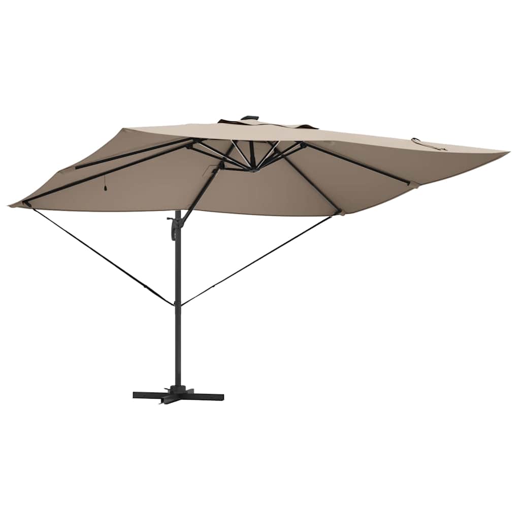 Parasol Roma a braccio Tortora e Nero 352 x 251 x 265 cm 42003330
