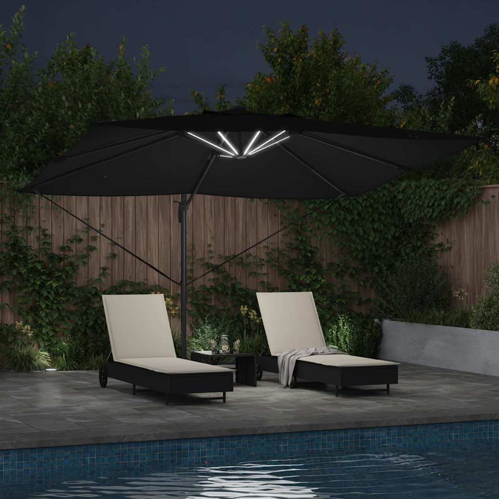 Parasol Roma a braccio Nero e Nero 352 x 251 x 265 cm 42003331