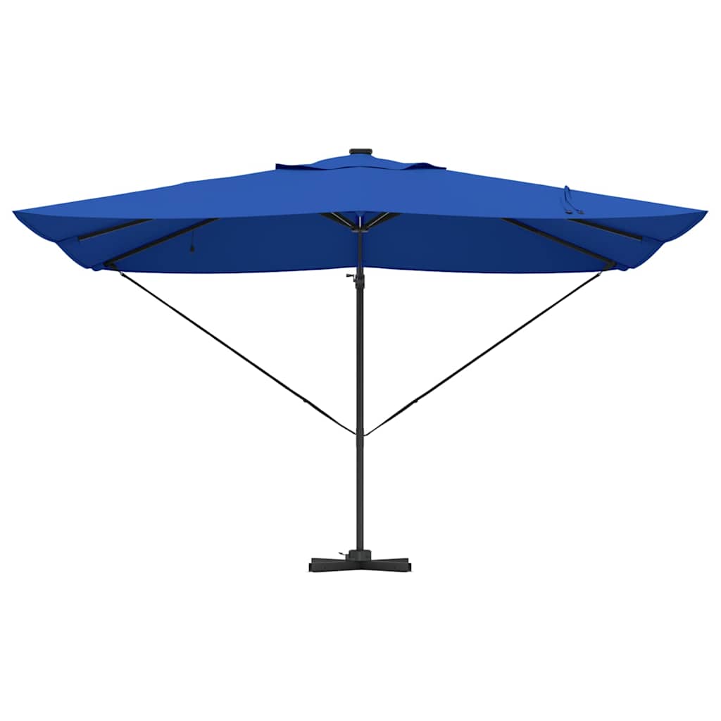 Parasol Roma a braccio con blocco Blu e Nero 352 x 251 x 265 cm 42003332
