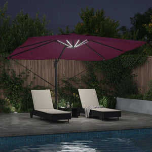 Parasol Roma a braccio Rosso e Nero 352 x 251 x 265 cm 42003333