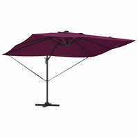Parasol Roma a braccio Rosso e Nero 352 x 251 x 265 cm 42003333