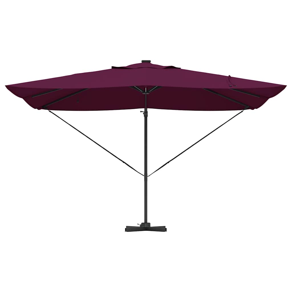 Parasol Roma a braccio Rosso e Nero 352 x 251 x 265 cm 42003333