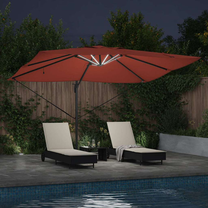Parasol Roma a braccio Rosso e Nero 352 x 251 x 265 cm 42003334