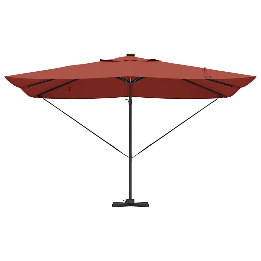 Parasol Roma a braccio Rosso e Nero 352 x 251 x 265 cm 42003334