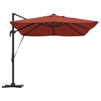 Parasol Roma a braccio Rosso e Nero 352 x 251 x 265 cm 42003334