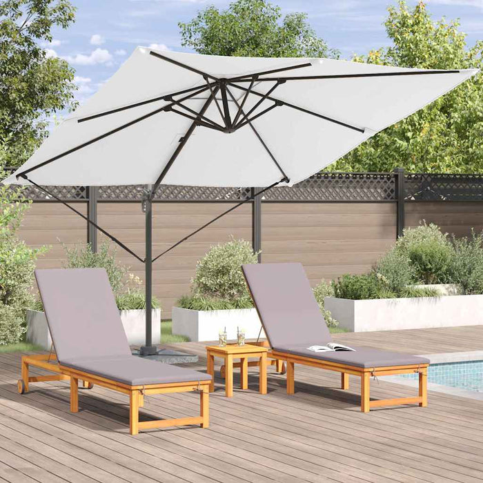 Parasol Roma Beige 286 x 285 x 265 cm Poliestere, Alluminio 42003335