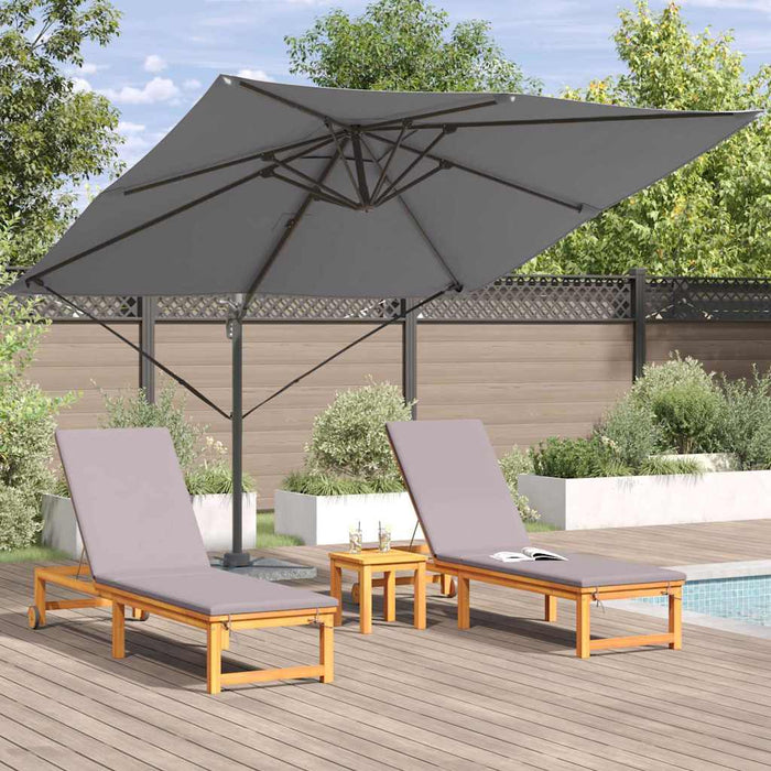 Parasol Roma Antracite 286 x 285 x 265 cm Poliestere, Alluminio 42003337
