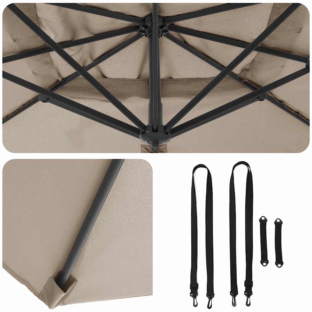 Parasol Roma Talpa 286 x 285 x 265 cm Poliestere, Alluminio 42003338