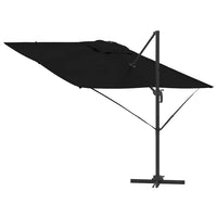 Parasol Roma Nero 286 x 285 x 265 cm Poliestere, Alluminio 42003339