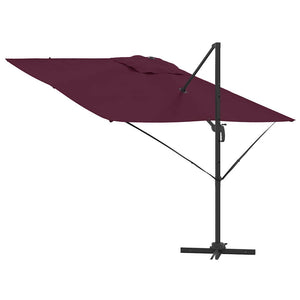 Parasol Roma Rosso 286 x 285 x 265 cm Poliestere, Alluminio 42003341
