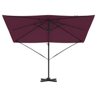 Parasol Roma Rosso 286 x 285 x 265 cm Poliestere, Alluminio 42003341