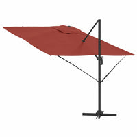 Parasol Roma Rosso 286 x 285 x 265 cm Poliestere, Alluminio 42003342