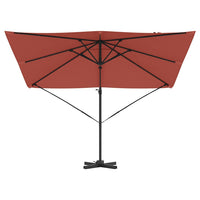 Parasol Roma Rosso 286 x 285 x 265 cm Poliestere, Alluminio 42003342
