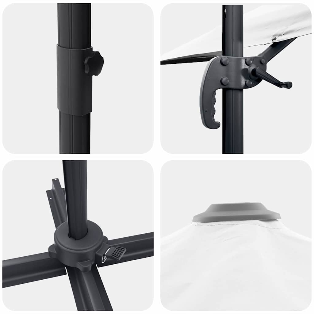 Parasol Cantilever Roma  Sabbia 352x251x260 cm in Alluminio 42003343