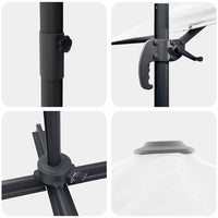 Parasol Cantilever Roma  Sabbia 352x251x260 cm in Alluminio 42003343