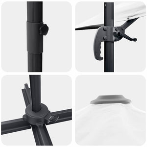 Parasol Cantilever Roma  Sabbia 352x251x260 cm in Alluminio 42003343