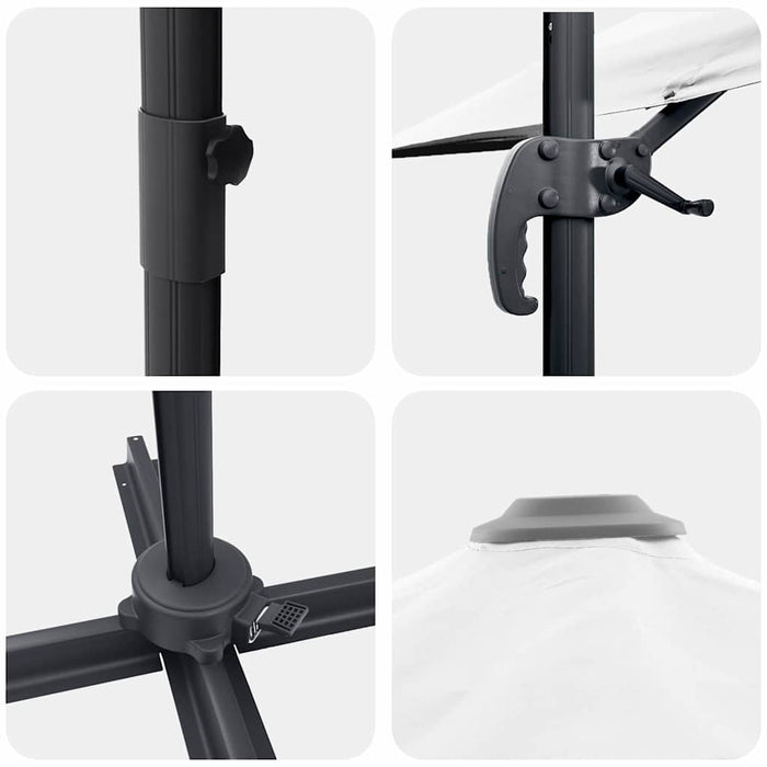 Parasol Cantilever Roma  Sabbia 352x251x260 cm in Alluminio 42003343