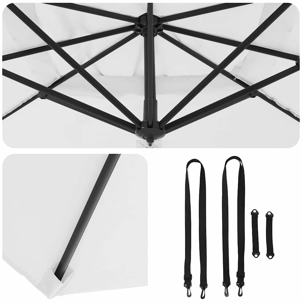 Parasol Cantilever Roma  Sabbia 352x251x260 cm in Alluminio 42003343