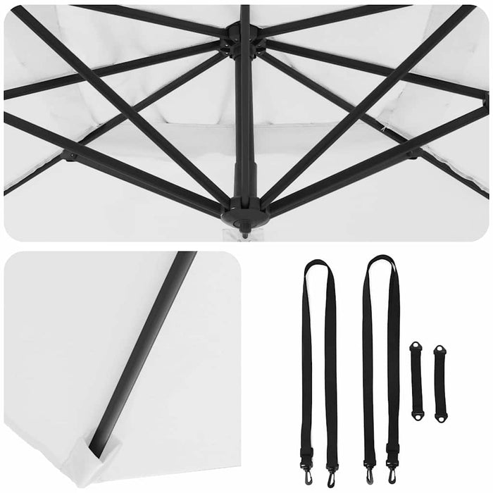 Parasol Cantilever Roma  Sabbia 352x251x260 cm in Alluminio 42003343