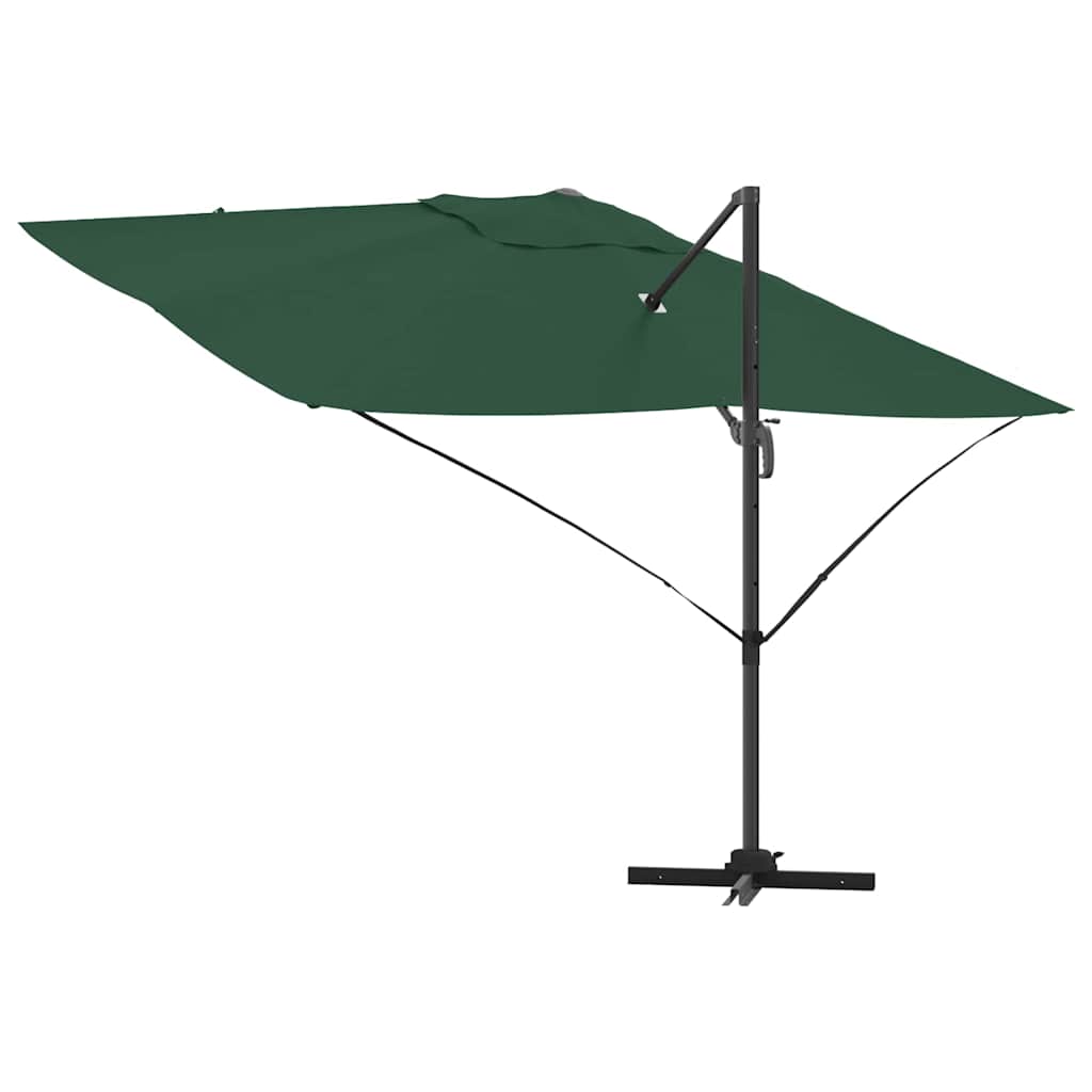 Parasol cantilever Roma verde 352x251x260 cm in alluminio 42003344